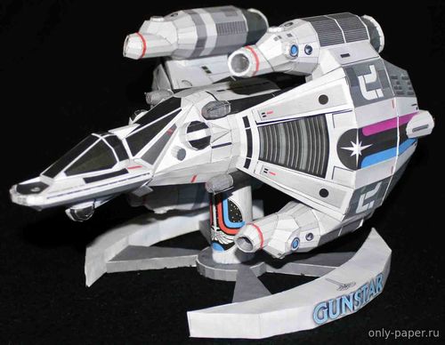 Сборная бумажная модель / scale paper model, papercraft Gunstar (The Last Starfighter) 