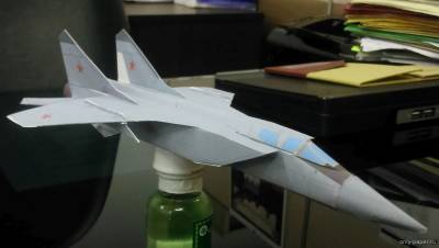 Сборная бумажная модель / scale paper model, papercraft МиГ-31 (Летающая модель) 