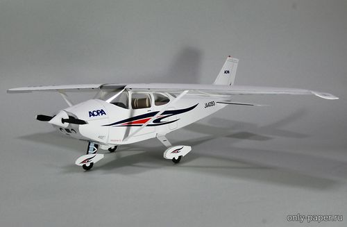 Сборная бумажная модель / scale paper model, papercraft Cessna C182 AOPA 