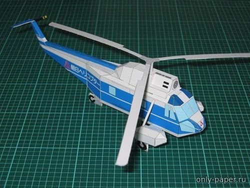 Модель вертолета Sikorsky S-62 из бумаги/картона