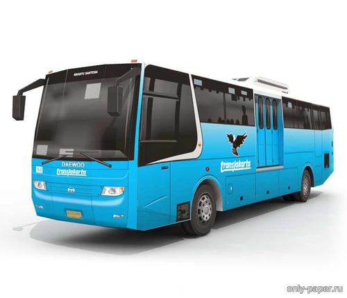 Модель автобуса Transjakarta из бумаги/картона