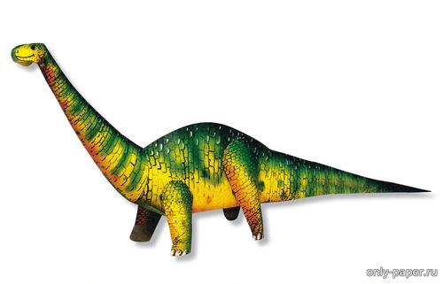 Модель динозавра из бумаги/картона