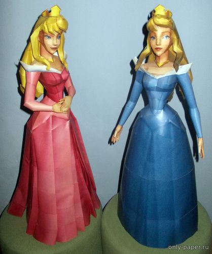 Сборная бумажная модель / scale paper model, papercraft Принцесса Аврора / Princess Aurora (Спящая красавица / Sleeping Beauty) 