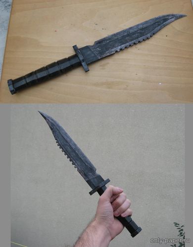 Сборная бумажная модель / scale paper model, papercraft Боевой нож / Combat Knife (Fallout 3) 
