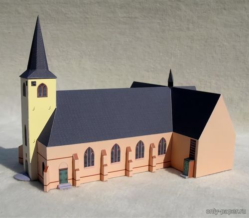 Сборная бумажная модель / scale paper model, papercraft Церковь Святого Лаврентия / Kirche St. Laurentius 
