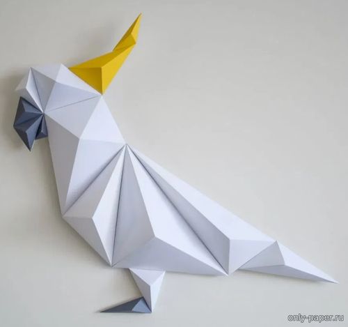 Сборная бумажная модель / scale paper model, papercraft Попугай / Parrot 