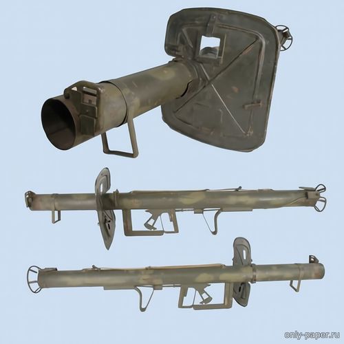 Модель ручного противотанкового гранатомета RPzB-54 из бумаги/картона