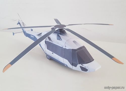 Модель вертолета Airbus H175 из бумаги/картона