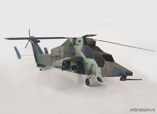 Модель вертолета Airbus Tiger из бумаги/картона