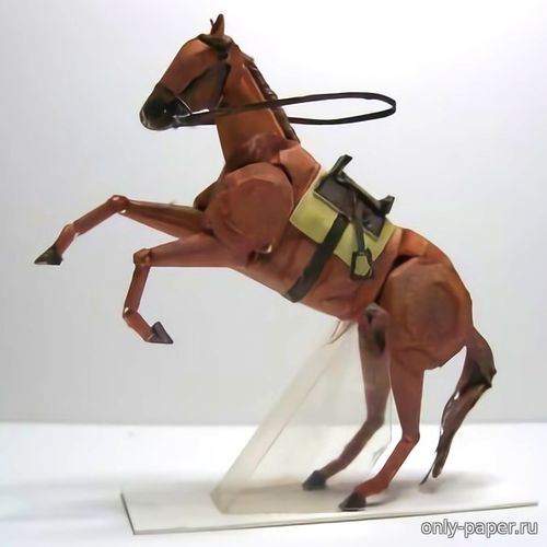 Сборная бумажная модель / scale paper model, papercraft Скакун (Боевой конь) / Courser (Warhorse) 