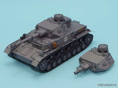 Модель танка Pz.Kpfw. IV Ausf. D из бумаги/картона