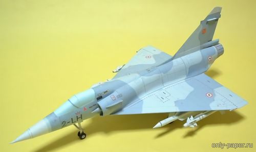 Сборная бумажная модель / scale paper model, papercraft Dassault Mirage 2000 (P.Model) 