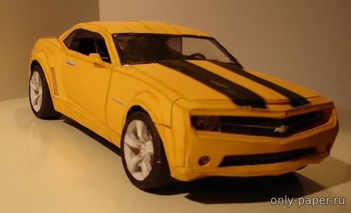 Сборная бумажная модель / scale paper model, papercraft Chevrolet Camaro 2009 