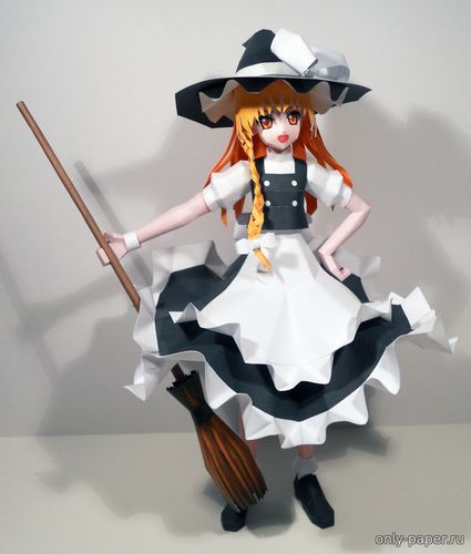 Сборная бумажная модель / scale paper model, papercraft Мариса Кирисаме / Marisa Kirisame (Touhou Project) 