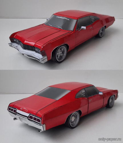 Модель автомобиля Chevrolet Impala из бумаги/картона