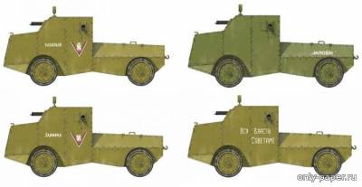 Модель бронеавтомобиля Jeffry Poplavko из бумаги/картона