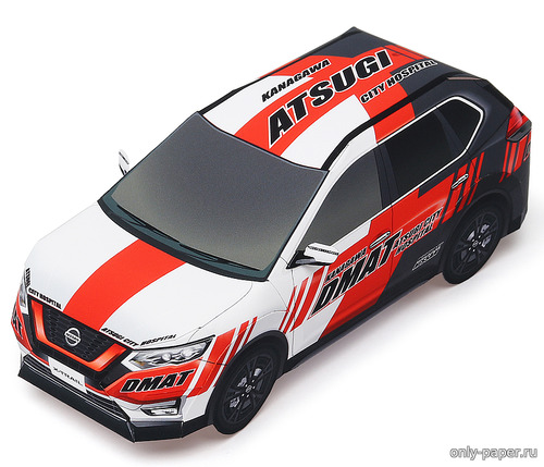 Модель автомобиля Nissan X-TRAIL из бумаги/картона