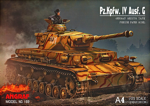 Модель танка Pz.Kpfw.IV Ausf.G из бумаги/картона