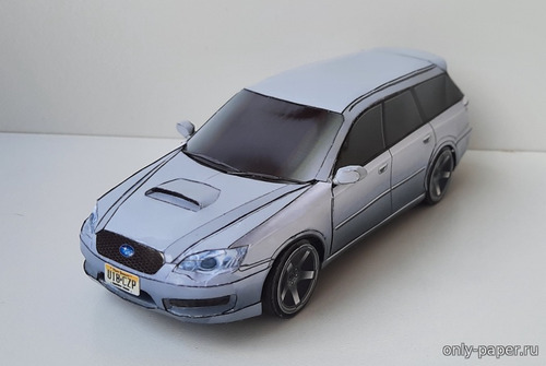 Сборная бумажная модель / scale paper model, papercraft Subaru Legacy B13 Wagon 2008 (Alex Vibe) 