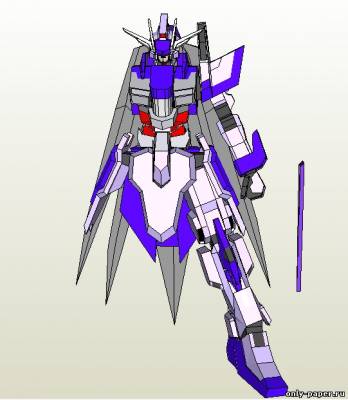 Модель робота NK-13J Denial Gundam из бумаги/картона