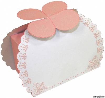 Сборная бумажная модель / scale paper model, papercraft Подарочная коробочка / Gift box 