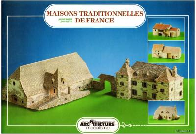 Сборная бумажная модель / scale paper model, papercraft Традиционные дома во Франции / Maisons Traditionnelles de France (L'Instant Durable 06) 
