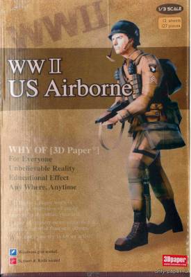 Сборная бумажная модель / scale paper model, papercraft WW II US Airborne (3DPaper) 