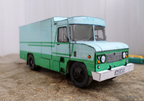Сборная бумажная модель / scale paper model, papercraft Грузовой фургон ТА-3160 (ТА-29) [AVR] 