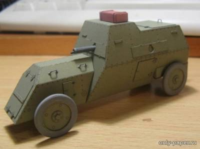 Модель бронеавтомобиля Руссо-Балт С24/40 из бумаги/картона