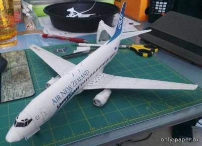 Сборная бумажная модель / scale paper model, papercraft Boeing 737-300 Air New Zealand (Bruno VanHecke - Jaromir Smid) 