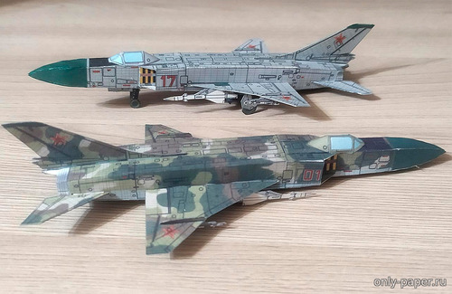 Сборная бумажная модель / scale paper model, papercraft Су-15ТМ (Виталий Митусов) 
