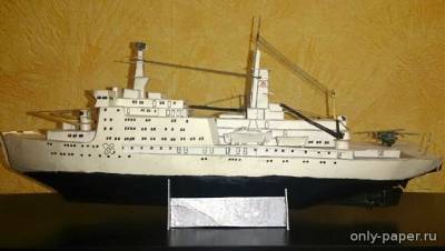 Сборная бумажная модель / scale paper model, papercraft Ледокол «Россия» (ЮТ для умелых рук 2/1987) 