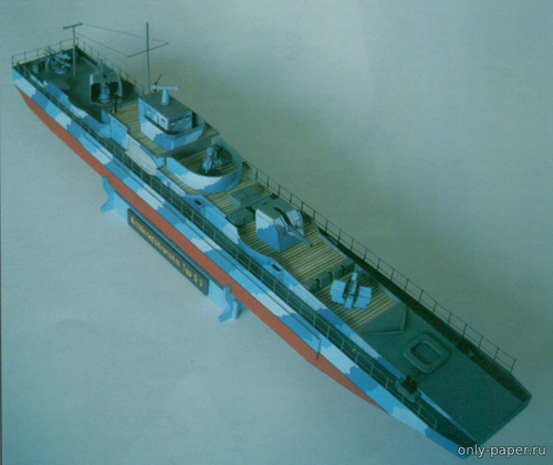 Сборная бумажная модель / scale paper model, papercraft Artilleriefahrprahm Typ D3 (Modelarstwo Okretowe) 