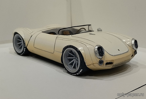 Сборная бумажная модель / scale paper model, papercraft Porsche 550 Spyder Restomode (Alex Vibe) 