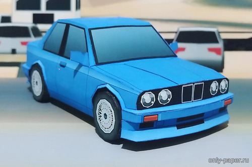 Сборная бумажная модель / scale paper model, papercraft BMW E30 (Paper Legends) 