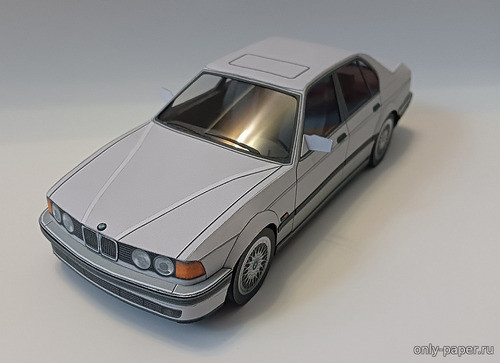 Сборная бумажная модель / scale paper model, papercraft BMW E32 (Александр Рубан / Paper Auto Garage) 