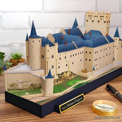 Сборная бумажная модель / scale paper model, papercraft Замок Алькасар в Сеговии, Испания 