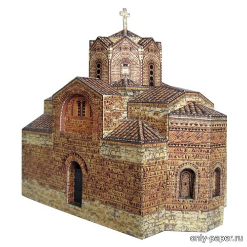 Сборная бумажная модель / scale paper model, papercraft Церковь Святого Йован Канео / Church of Saint Jovan Kaneo 