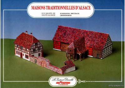 Сборная бумажная модель / scale paper model, papercraft Традиционные дома Эльзаса / Maisons Traditionnelles d'Alsace (L'Instant Durable 12) 