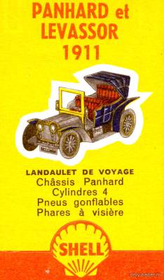 Сборная бумажная модель / scale paper model, papercraft Panhard-Levassor 1911 (Shell 19) 