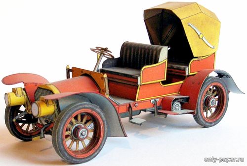 Модель автомобиля Mercedes Simplex 1902 из бумаги/картона