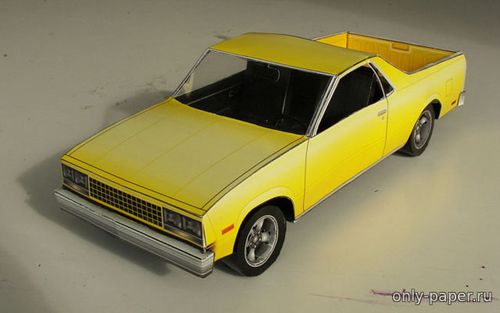 Сборная бумажная модель / scale paper model, papercraft Chevrolet El Camino 1986 