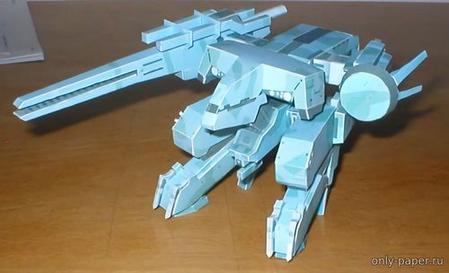 Модель робота Metal Gear Rex из бумаги/картона