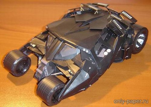 Сборная бумажная модель / scale paper model, papercraft Бэтмобиль Акробат / Tumbler (Batman) 