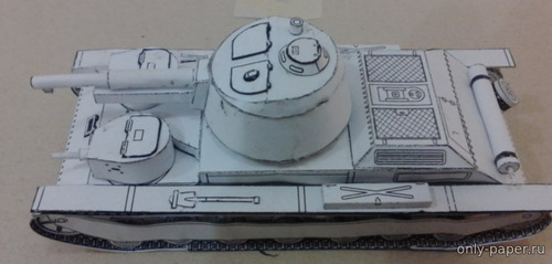 Модель тяжелого танка 20/25TP из бумаги/картона