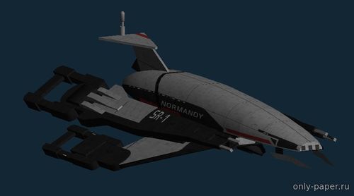 Сборная бумажная модель / scale paper model, papercraft SSV Normandy SR 1 (Mass Effect) 