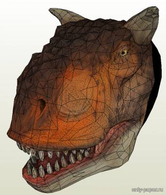 Сборная бумажная модель / scale paper model, papercraft Alfred the Carnotaurus (PayDay 2) [AVP Industries] 