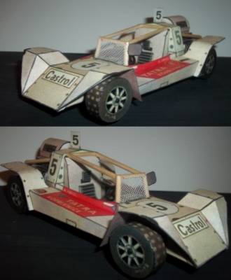 Сборная бумажная модель / scale paper model, papercraft Tatra 613 cross [ ABC 1983-16] 