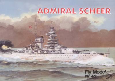 Сборная бумажная модель / scale paper model, papercraft Admiral Scheer& U-25 (Fly Model 042) 