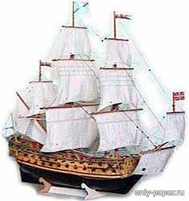 Сборная бумажная модель / scale paper model, papercraft Линейный корабль Ингерманланд (Печатный двор) 
